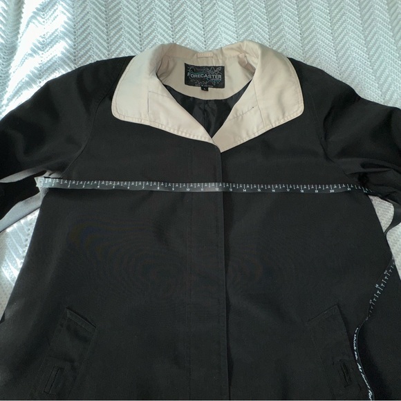 Vintage Forecaster Black Button Up Lightweight Jacket with Tan Interior Large - Picture 7 of 9